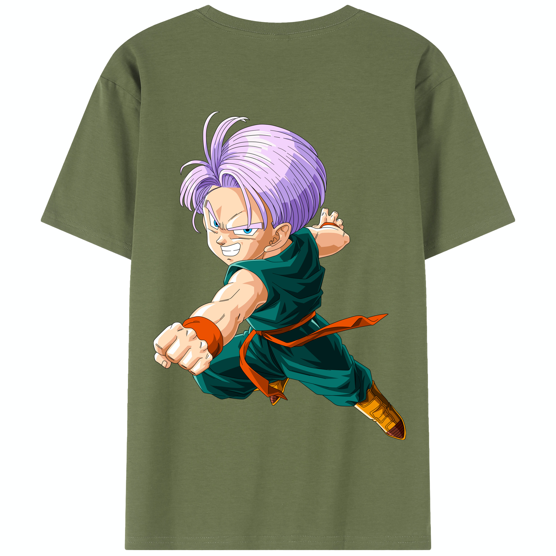 （画像用） ドラゴンボール トランクス（Torankusu）DRAGON BALL Trunks 綿100％半袖Tシャツ（背面プリント）